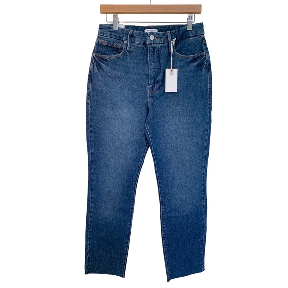 Good American - Good Classic Raw Hem Jeans - Size 12 *NEW* - Picture 5 of 10